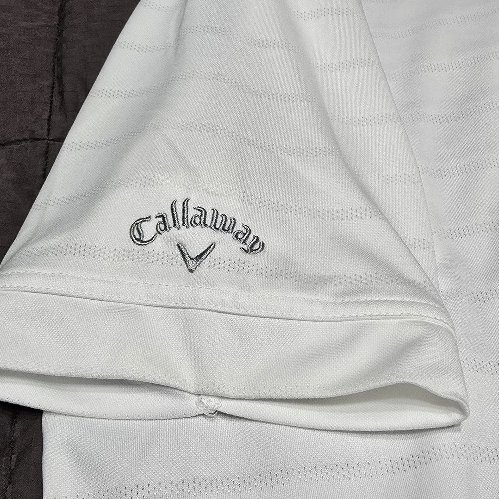 Callaway Men's Basic Short Sleeve Opti-Vent Open Mesh Polo Golf Shirt Size Large - Picture 6 of 9
